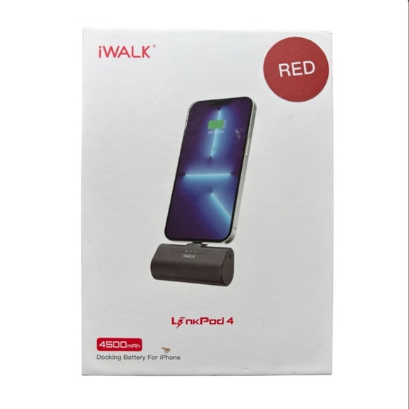 iWALK LinkPod 4 Red Docking Battery iPhone 4500 mAh Compact New - Picture 1 of 3